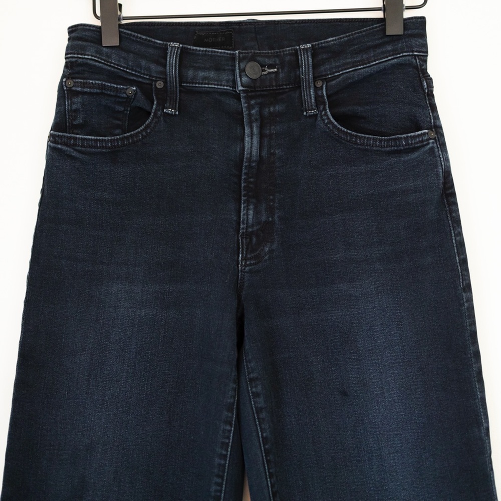 Mother Denim Rambler Wide Leg Mid Rise Dark Wash Jeans Size 26 Night in Venice - Picture 5 of 14